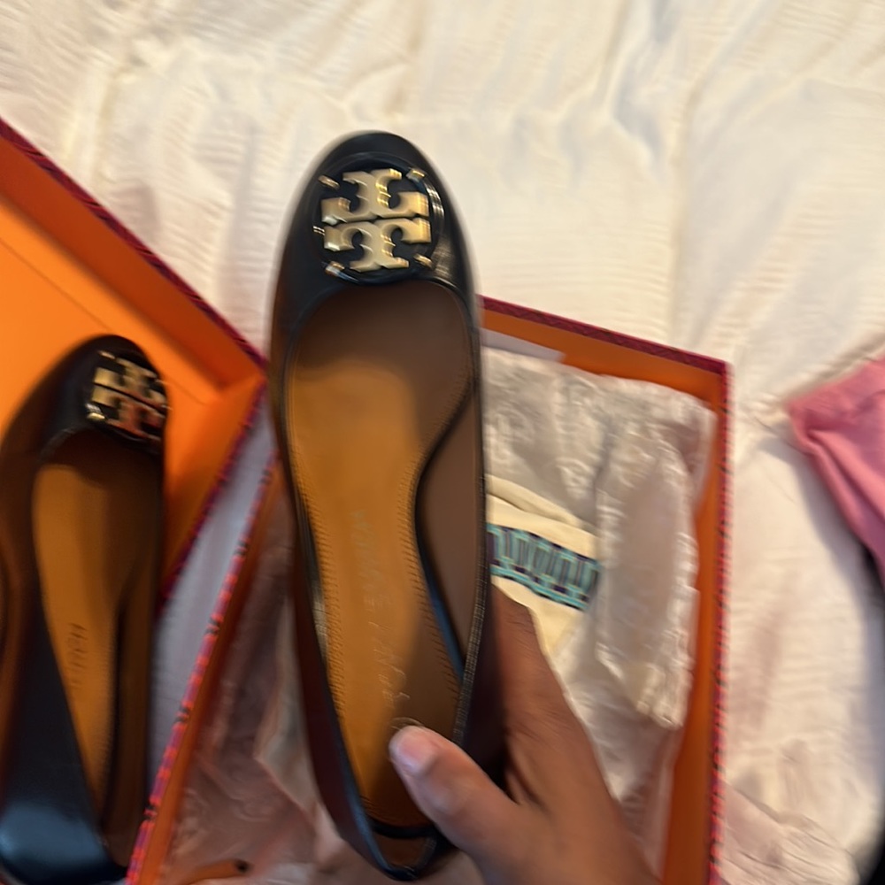 Black Tory Burch wedges
